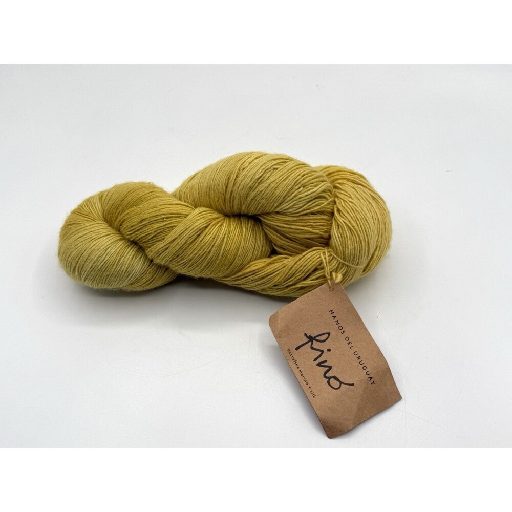 FINO YARN From Manos Del Uruguay: 30% Silk 70% Merino Brass Mustard NEW 450 Yard